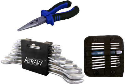 

Asraw Hand Tool Kit(11 Tools), Multicolor