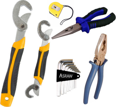 

Asraw Hand Tool Kit(6 Tools), Multicolor