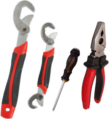 

Asraw Snap N Grip, Plier & Double Sided Screwdriver Hand Tool Kit(3 Tools), Multicolor
