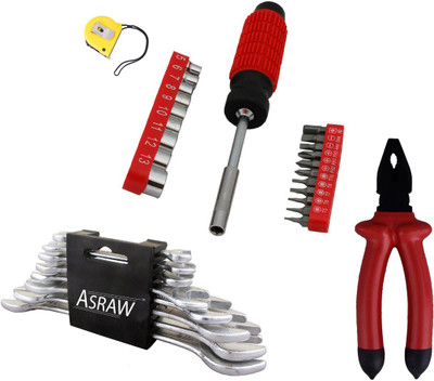 

Asraw Hand Tool Kit(12 Tools), Multicolor