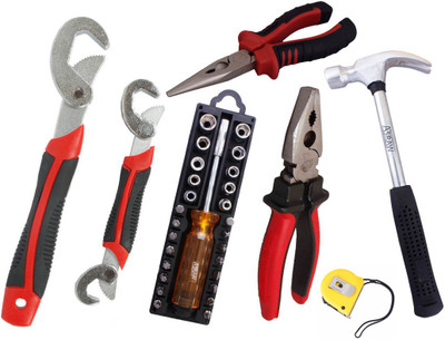 Asraw Hand Tool Kit(7 Tools), Multicolor