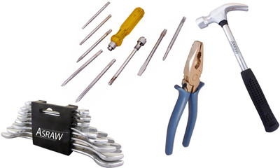 

Asraw Hand Tool Kit(12 Tools), Multicolor