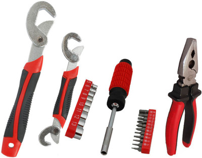 

Asraw Snap N Grip, Plier & 21PC Screwdriver Set Hand Tool Kit(3 Tools), Multicolor