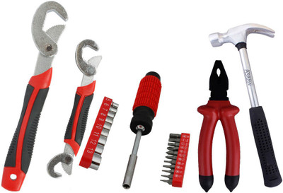 

Asraw Snap N Grip, Plier, 1/2LB Hammer & 21PC Screwdriver Set Hand Tool Kit(4 Tools), Multicolor