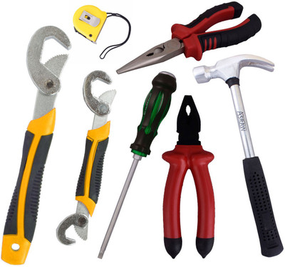 

Asraw Hand Tool Kit(7 Tools), Multicolor