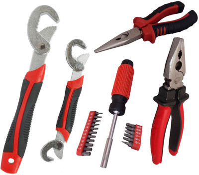 

Asraw Snap N Grip, Plier, Nose Plier & 18PC Screwdriver Set Hand Tool Kit(4 Tools), Multicolor