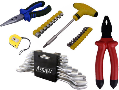 

Asraw Hand Tool Kit(13 Tools), Multicolor
