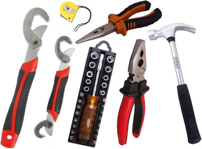 

Asraw Hand Tool Kit(7 Tools), Multicolor