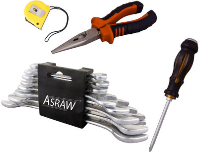 

Asraw Hand Tool Kit(12 Tools), Multicolor
