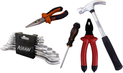 

Asraw Hand Tool Kit(13 Tools), Multicolor