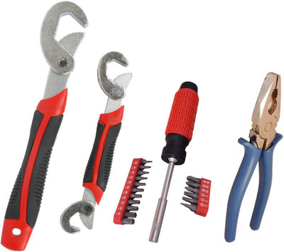 

Asraw Snap N Grip, Plier & 18PC Screwdriver Set Hand Tool Kit(3 Tools), Multicolor