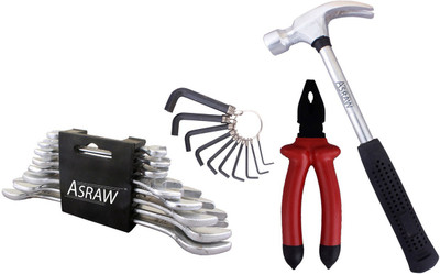 

Asraw Hand Tool Kit(12 Tools), Multicolor