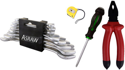 

Asraw Hand Tool Kit(12 Tools), Multicolor