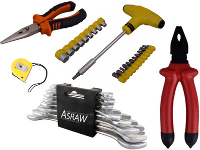 

Asraw Hand Tool Kit(13 Tools), Multicolor