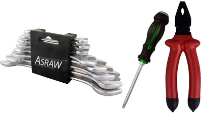 

Asraw Hand Tool Kit(11 Tools), Multicolor
