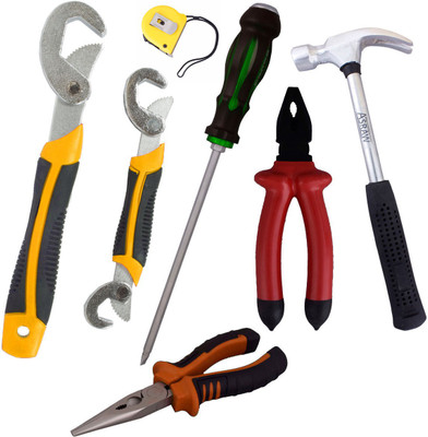 

Asraw Hand Tool Kit(7 Tools), Multicolor