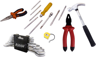 

Asraw Hand Tool Kit(14 Tools), Multicolor