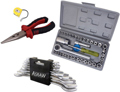 

Asraw Hand Tool Kit(12 Tools), Multicolor