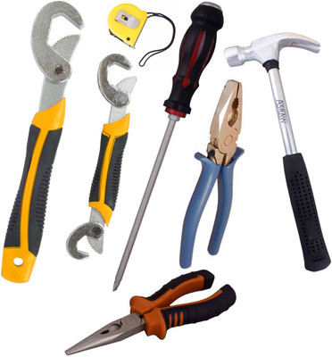

Asraw Hand Tool Kit(7 Tools), Multicolor