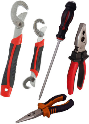 

Asraw Snap N Grip, Plier, Nose Plier & Double Sided Screwdriver Hand Tool Kit(4 Tools), Multicolor