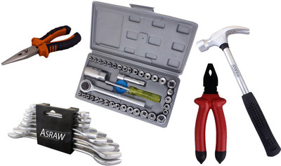 

Asraw Hand Tool Kit(13 Tools), Multicolor