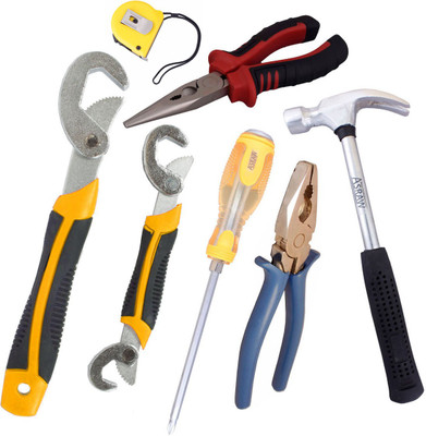

Asraw Hand Tool Kit(7 Tools), Multicolor