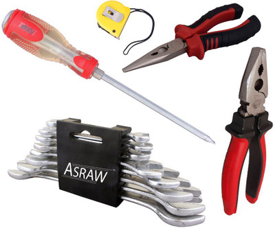 

Asraw Hand Tool Kit(13 Tools), Multicolor