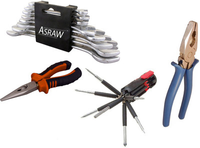 

Asraw Hand Tool Kit(12 Tools), Multicolor