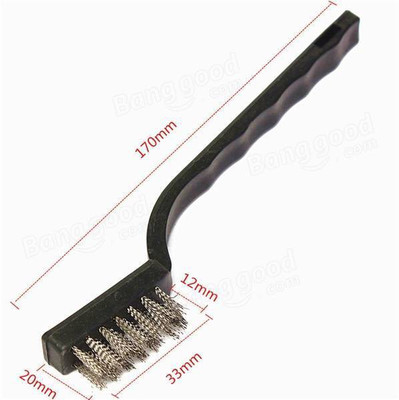 DIY Crafts 175mm Steel Small Brush Clean Brush Wire Brushs Hand Tool Kit(1 Tools), Black