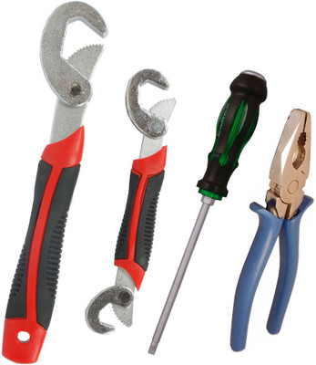 

Asraw Snap N Grip, Plier & Double Sided Screwdriver Hand Tool Kit(3 Tools), Multicolor