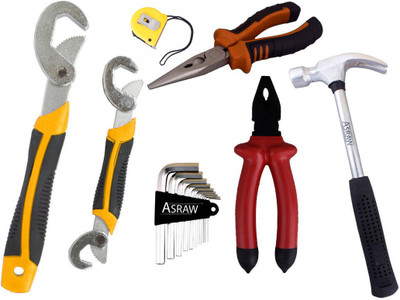 

Asraw Hand Tool Kit(7 Tools), Multicolor