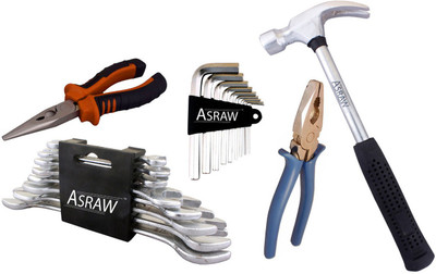 Asraw Hand Tool Kit(13 Tools), Multicolor