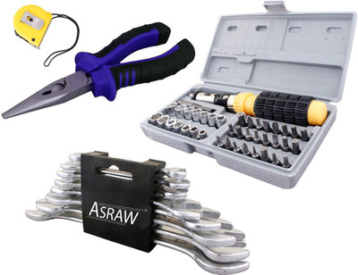 

Asraw Hand Tool Kit(12 Tools), Multicolor
