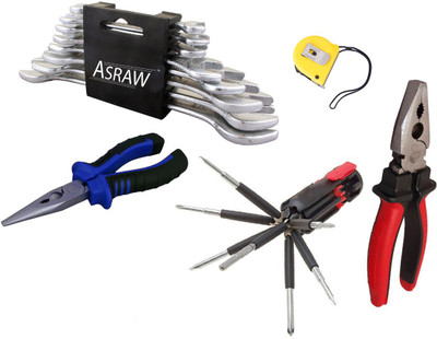 

Asraw Hand Tool Kit(13 Tools), Multicolor