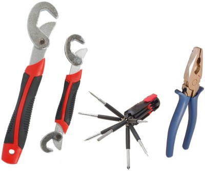 

Asraw Snap N Grip, Plier & 8in1 Screwdriver Set Hand Tool Kit(3 Tools), Multicolor