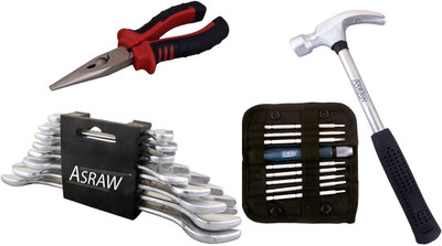 

Asraw Hand Tool Kit(12 Tools), Multicolor