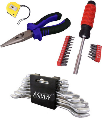 Asraw Hand Tool Kit(12 Tools), Multicolor