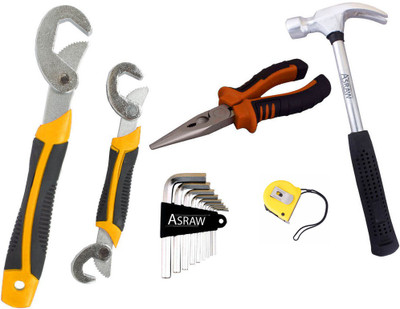 

Asraw Hand Tool Kit(6 Tools), Multicolor