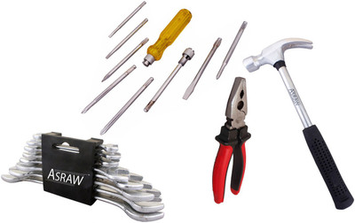 

Asraw Hand Tool Kit(12 Tools), Multicolor