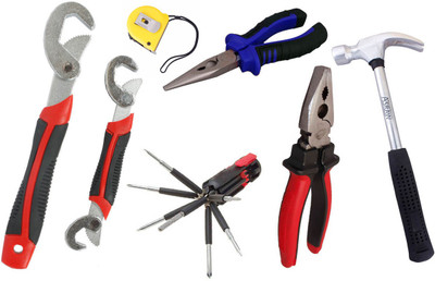 

Asraw Hand Tool Kit(7 Tools), Multicolor