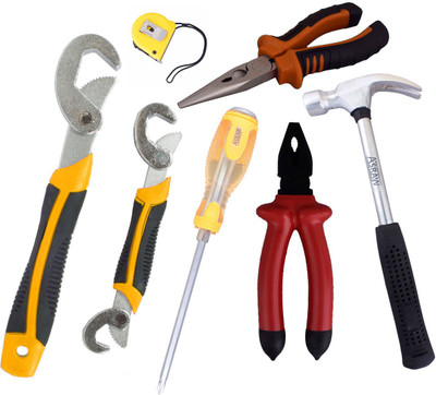 

Asraw Hand Tool Kit(7 Tools), Multicolor