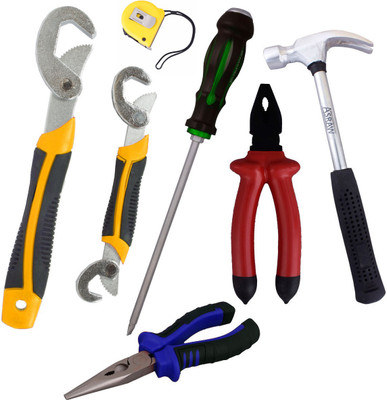 

Asraw Hand Tool Kit(7 Tools), Multicolor