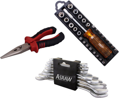

Asraw Hand Tool Kit(11 Tools), Multicolor