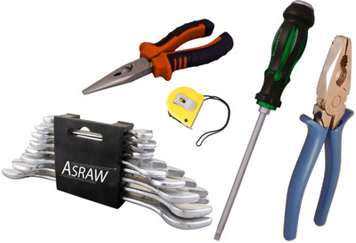 Asraw Hand Tool Kit(13 Tools), Multicolor