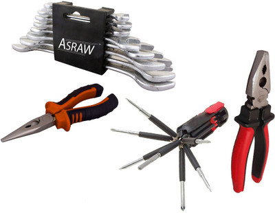 

Asraw Hand Tool Kit(12 Tools), Multicolor