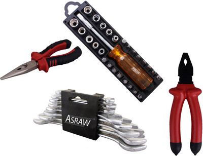 

Asraw Hand Tool Kit(12 Tools), Multicolor