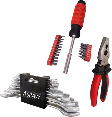 

Asraw Hand Tool Kit(11 Tools), Multicolor
