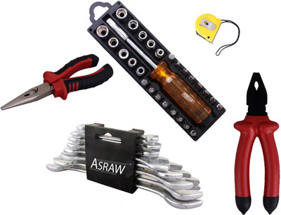 

Asraw Hand Tool Kit(13 Tools), Multicolor