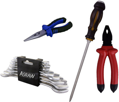 

Asraw Hand Tool Kit(12 Tools), Multicolor