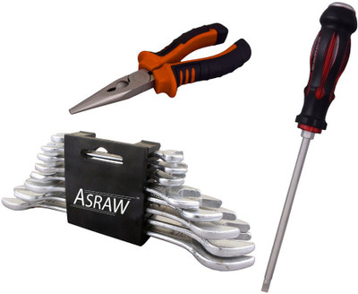 Asraw Hand Tool Kit(11 Tools), Multicolor